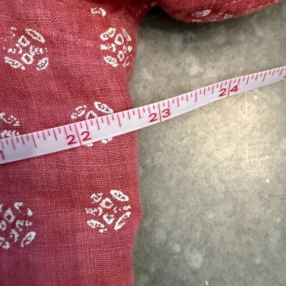 Peter Millar Red Short Sleeve Linen Shirt - Size M - Picture 8 of 9